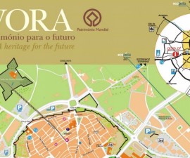 Map Evora Portugal
