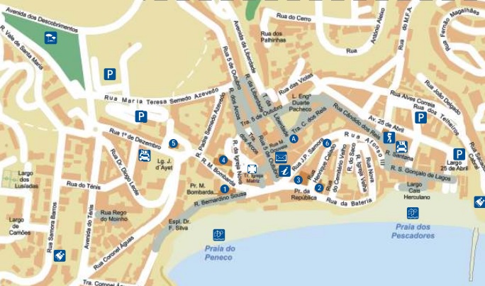 Map of Albufeira Portugal